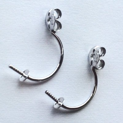 K14WG★真珠用イヤリングの金具(新品)約12グラム刻印