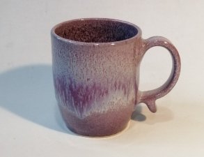三池焼窯元の薄紫の筒型マグカップ(均窯筒型マグカップ)【還暦祝いや退職祝いなどのプレゼントに最適の手作り陶器】