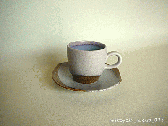 三池焼窯元 ◆つや消しピンクのコーヒーカップ&ソーサー【手作り陶器です】