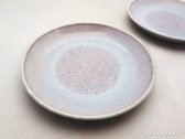 三池焼窯元・ピンク系19cm皿（均窯６寸皿）【お祝いなどのプレゼントに最適の手作り陶器】
