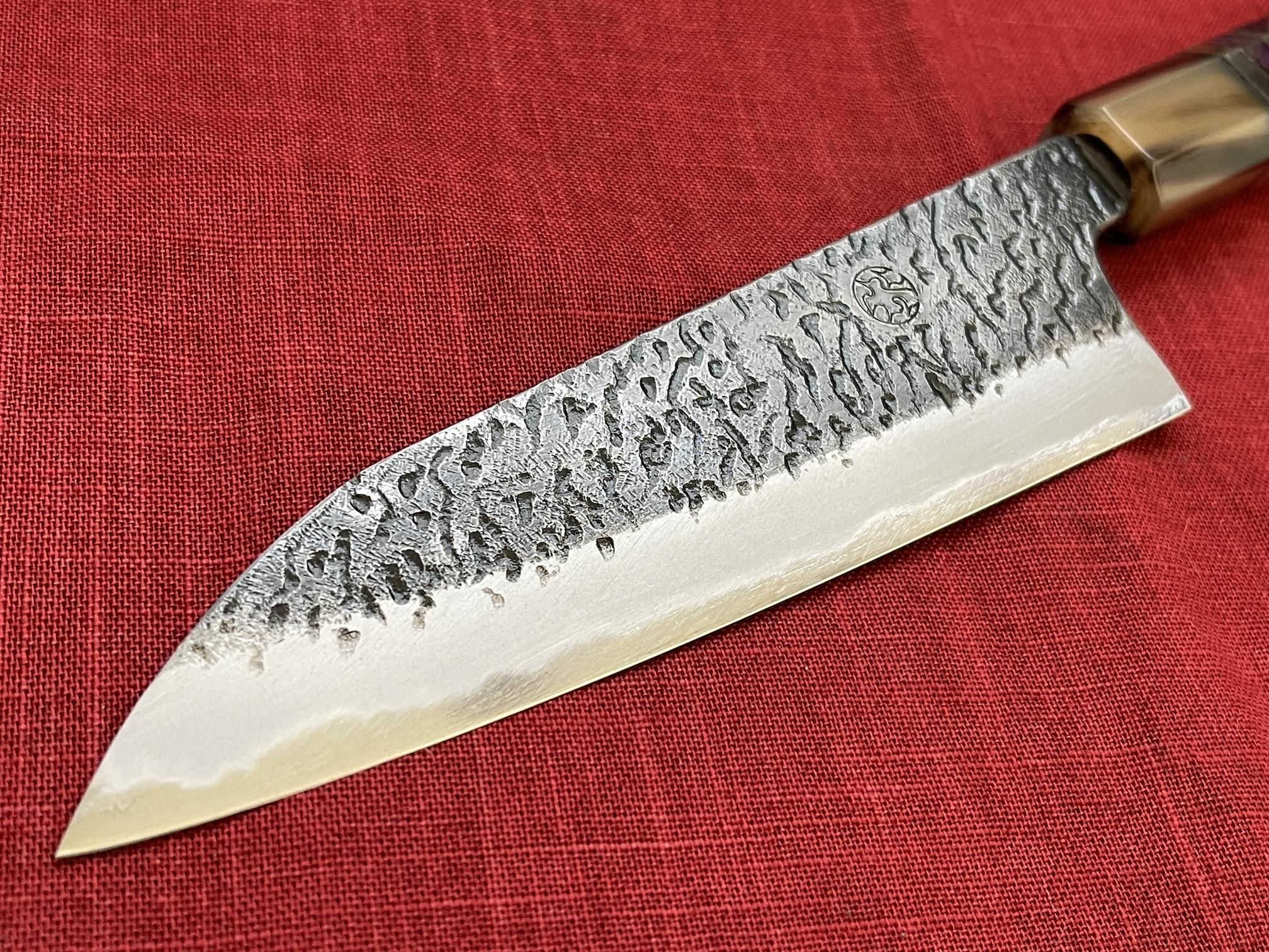 田中一村「桐花に尾長」 額装印刷物 白紙1号本割込み165mm黒打ち特殊加工牛刀 高級柄仕様 - 本物の