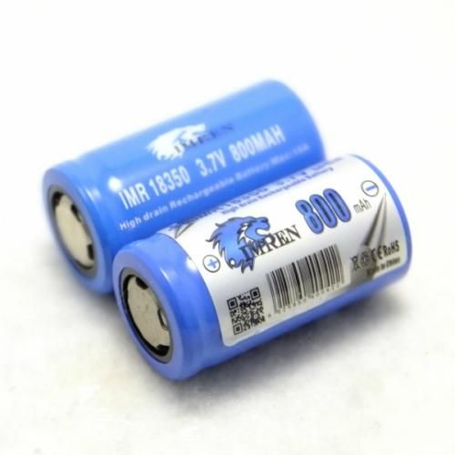 IMREN 18350 800mAh 3.7V 20A/15A high drain rechargeable battery 