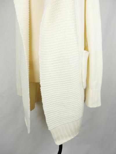 white long knit cardigan