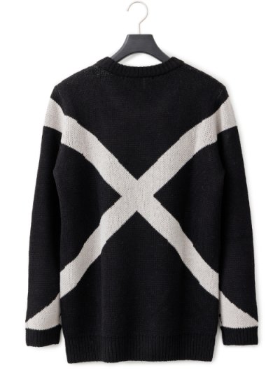 gene par YUKIO MISHIBA(ジェネパー ユキオミシバ) | Cross Double JQ Knit　Black×White |  原宿VILLAGE