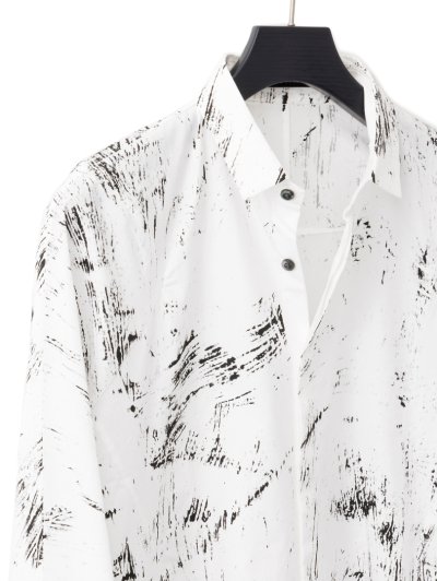 gene par YUKIO MISHIBA(ジェネパー ユキオミシバ) | Cotton Broad Shirts - Back to Zero  Print | HARAJUKU VILLAGE