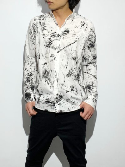 gene par YUKIO MISHIBA(ジェネパー ユキオミシバ) | Cotton Broad Shirts - Back to Zero  Print | HARAJUKU VILLAGE