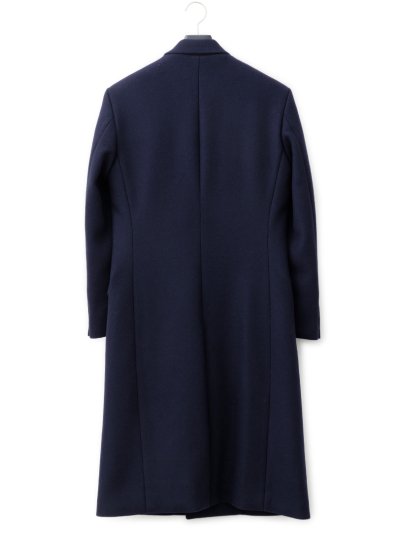 ys Yuji SUGENO(イース ユウジ スゲノ) | Semi-Double Long Chester Coat w/Gold Buttons　 NAVY | HARAJUKU VILLAGE