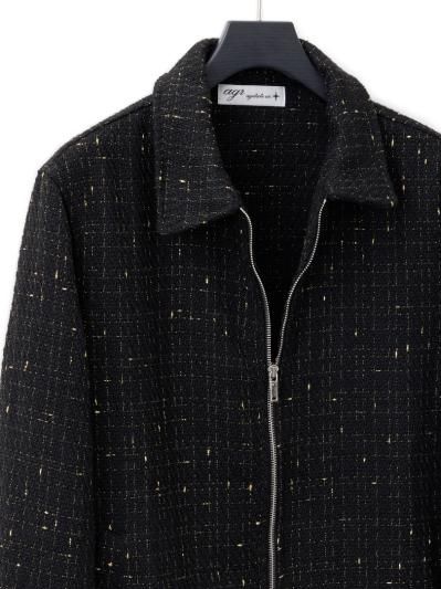 agr | Brilliant Tweed Shirt BZ Black | HARAJUKU VILLAGE