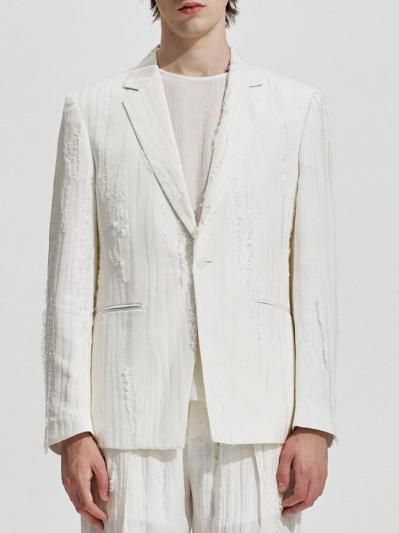 ☆ ハリソン・ウォン HARRISON WONG ストライプ柄 1Bジャケット ☆ ハリソン・ウォン HARRISON WONG ストライプ柄 1Bジャケット