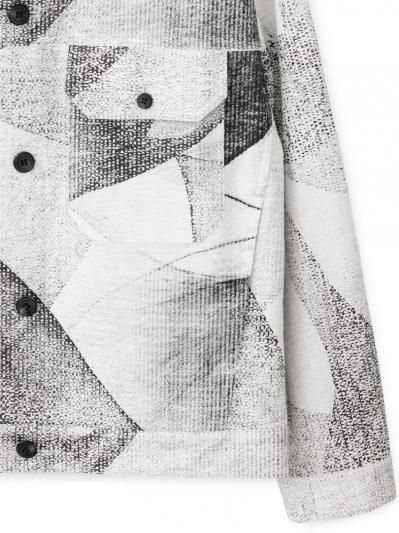 HARRISON WONG | Seersucker Jacket With Curvy Shadow Pattern