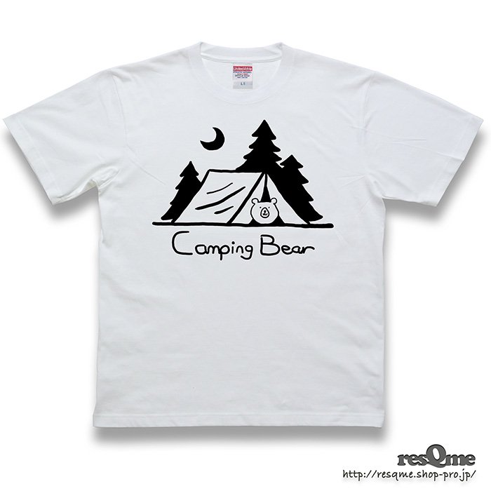 Camping BEAR TEE (White01)