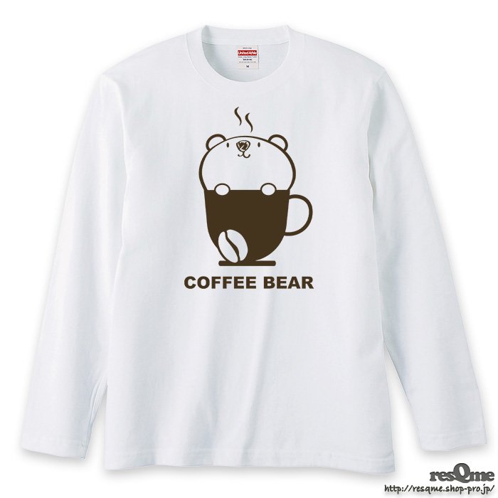 Coffee BEAR Long t-shirt (White)