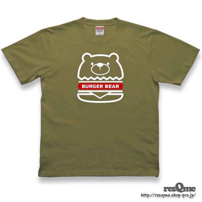 <img class='new_mark_img1' src='https://img.shop-pro.jp/img/new/icons1.gif' style='border:none;display:inline;margin:0px;padding:0px;width:auto;' />Burger BEAR TEE (LightOlive)