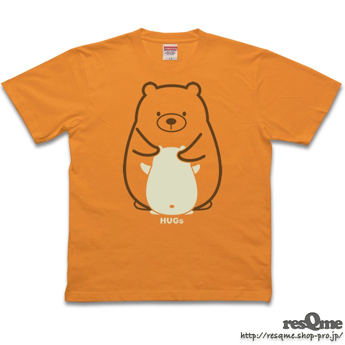 <img class='new_mark_img1' src='https://img.shop-pro.jp/img/new/icons1.gif' style='border:none;display:inline;margin:0px;padding:0px;width:auto;' />Hugs BEAR (Orange) 熊 クマ Tシャツ