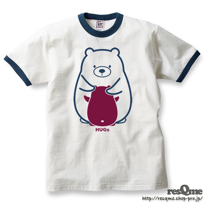 <img class='new_mark_img1' src='https://img.shop-pro.jp/img/new/icons1.gif' style='border:none;display:inline;margin:0px;padding:0px;width:auto;' />Hugs BEAR (Natural / Denim) 熊 クマ Tシャツ