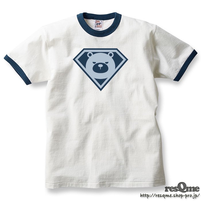 <img class='new_mark_img1' src='https://img.shop-pro.jp/img/new/icons1.gif' style='border:none;display:inline;margin:0px;padding:0px;width:auto;' />SUPER BEAR(Natural / Denim)  熊 クマ Tシャツ