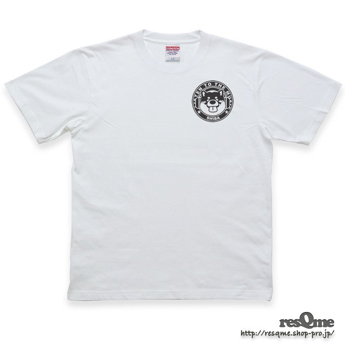 MusicSHIBA Vol2 ワンポイント TEE (White) 柴犬 Tシャツ