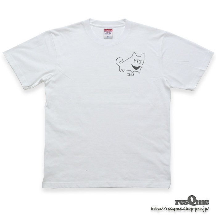 INU -S- TEE (White02) 柴犬 Tシャツ