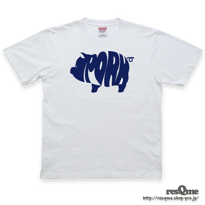 PORK TEE (White01) 豚 Tシャツ