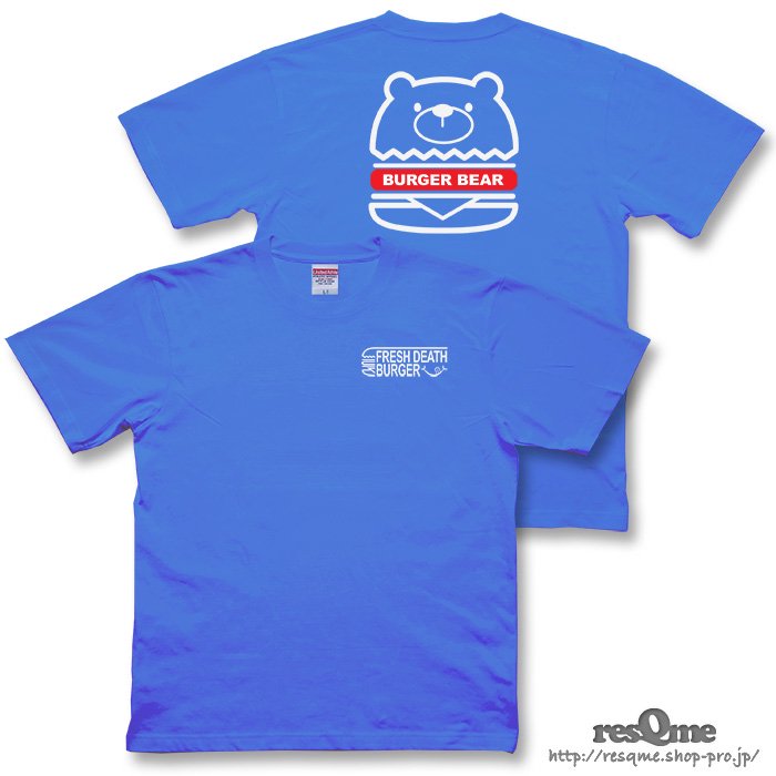 <img class='new_mark_img1' src='https://img.shop-pro.jp/img/new/icons1.gif' style='border:none;display:inline;margin:0px;padding:0px;width:auto;' />FRESH DEATH BURGER TEE (Saxe) 熊 BEAR Tシャツ