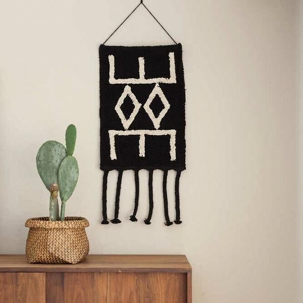 Lorenacanals ロレーナカナルズ Wall Hanging Bereber Black