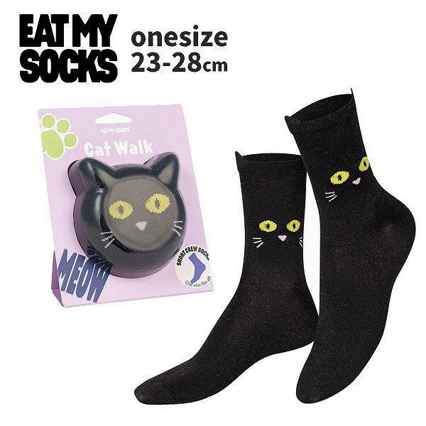 <img class='new_mark_img1' src='https://img.shop-pro.jp/img/new/icons8.gif' style='border:none;display:inline;margin:0px;padding:0px;width:auto;' />eatmysocksȥޥåCat Walk, Black˥å