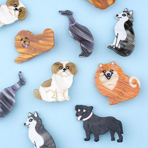 hagumiacca ヘアクリップセット hagumiacca ヘアクリップセット Coucou Suzette】Gray Cat ヘア