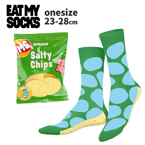 <img class='new_mark_img1' src='https://img.shop-pro.jp/img/new/icons8.gif' style='border:none;display:inline;margin:0px;padding:0px;width:auto;' />eatmysocksȥޥåSalty Chips Green˥å