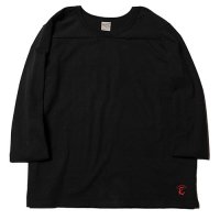 <img class='new_mark_img1' src='https://img.shop-pro.jp/img/new/icons49.gif' style='border:none;display:inline;margin:0px;padding:0px;width:auto;' />CALEE - 3/4 Sleeve v neck foot ball t-shirt