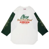 <img class='new_mark_img1' src='https://img.shop-pro.jp/img/new/icons49.gif' style='border:none;display:inline;margin:0px;padding:0px;width:auto;' />PORKCHOP - CHOP YOUR OWN WOOD BASEBALL TEE