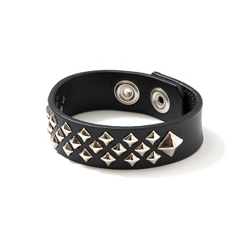 CALEE - Studs leather bangle (40%OFF) - CHALLENGER,CALEE,PORKCHOP