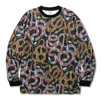 <img class='new_mark_img1' src='https://img.shop-pro.jp/img/new/icons22.gif' style='border:none;display:inline;margin:0px;padding:0px;width:auto;' />CALEE - Allover snake pattern drop shoulder velour cutsew Type A (30%OFF)