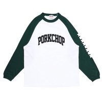 <img class='new_mark_img1' src='https://img.shop-pro.jp/img/new/icons49.gif' style='border:none;display:inline;margin:0px;padding:0px;width:auto;' />PORKCHOP - COLLEGE RAGLAN L/S TEE