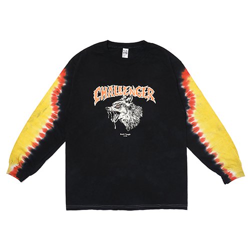 CHALLENGER - L/S TIE DYE ZOMBIE WOLF TEE - CHALLENGER,CALEE