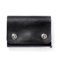 <img class='new_mark_img1' src='https://img.shop-pro.jp/img/new/icons49.gif' style='border:none;display:inline;margin:0px;padding:0px;width:auto;' />CALEE - Silver star concho flap leather half wallet