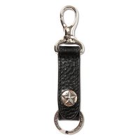 <img class='new_mark_img1' src='https://img.shop-pro.jp/img/new/icons5.gif' style='border:none;display:inline;margin:0px;padding:0px;width:auto;' />CALEE - SILVER STAR CONCHO LEATHER KEY RING