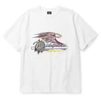 <img class='new_mark_img1' src='https://img.shop-pro.jp/img/new/icons5.gif' style='border:none;display:inline;margin:0px;padding:0px;width:auto;' />CALEE - BINDER NECK EAGLE LOGO VINTAGE TEE NATURALLY PAINT DESIGN