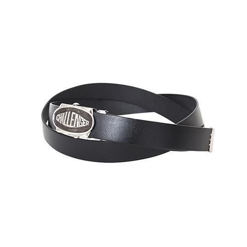 CHALLENGER 　チャレンジャー　LOGO LEATHER BELT CHALLENGER [チャレンジャー] LOGO LEATHER BELT [BLACK] ロゴ