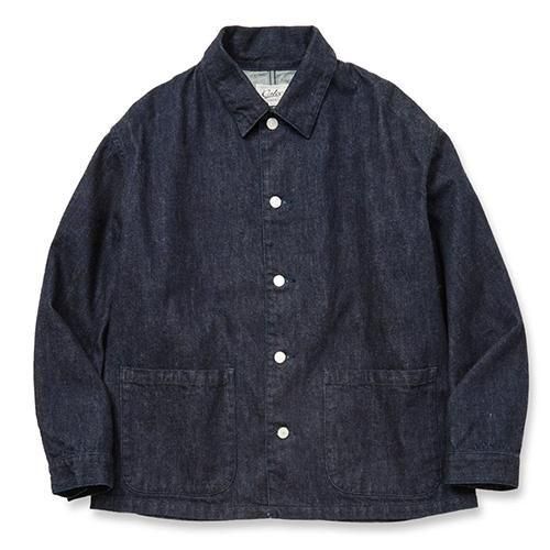 CALEE ネイビー カバーオール CALEE - Vintage type denim coverall (Ow Indigo blue