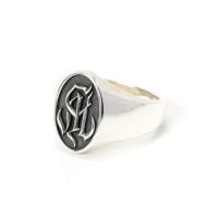 CALEE - CAL NT LOGO SILVER SIGNET RING
