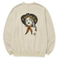 <img class='new_mark_img1' src='https://img.shop-pro.jp/img/new/icons5.gif' style='border:none;display:inline;margin:0px;padding:0px;width:auto;' />CALEE - SYNDICATE RETRO WESTERN GIRL CREW NECK SW