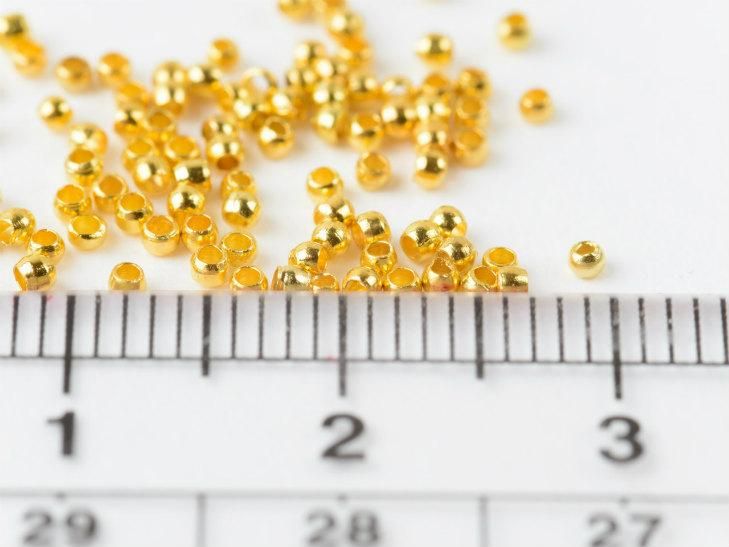 カシメ玉 ゴールド 1.5mm 100個 100ヶ つぶし玉 エンドパーツ 留め具 接続金具 ビーズ資材 約0.15cm アクセサリーパーツ パーツ カシメ玉 ゴールド 1.5mm 100個 100ヶ つぶし玉 エンドパーツ 留め具 接続金具 ビーズ資材 約0.15cm アクセサリーパーツ パーツ