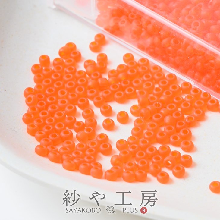 ビーズ 丸小ビーズ マットオレンジ 2mm オレンジ 10ｇ 約0.2cm 丸