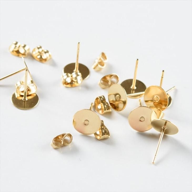 ピアスパーツ ポストピアス 316L サージカルステンレスピアス 5ペア 約10個 10ヶ 12mm ゴールド 約1.2cm ステンレスキャッチ付 8mm平皿付 パーツ - ハンドメイド アクセサリー パーツ レジン用品のネット通販 紗や工房 ピアスパーツ ポストピアス 316L サージカルステンレスピアス 5ペア 約10個 10ヶ 12mm ゴールド 約1.2cm ステンレスキャッチ付 8mm平皿付 パーツ - ハンドメイド アクセサリー パーツ レジン用品のネット通販 紗や工房