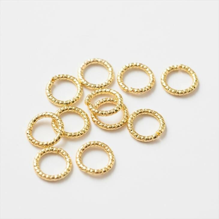 デザイン丸カン 日本製本金メッキ ゴールド 直径10mm 線径1.5mm 10個 