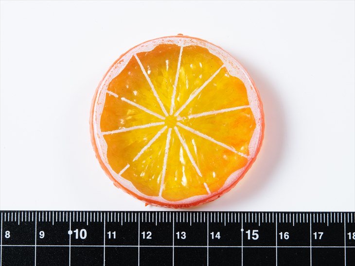 フルーツモチーフ オレンジ 輪切り オレンジ 52mm 1個 1ヶ 穴