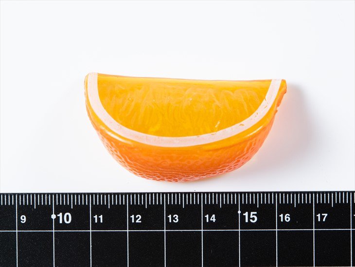 フルーツモチーフ オレンジ くし切り オレンジ 55mm 1個 1ヶ 穴