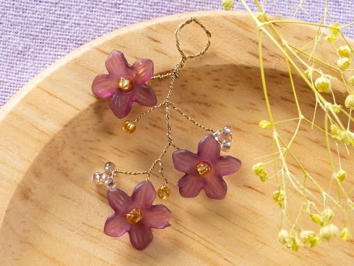 フラワーパーツ 小さい お花 ピンク 10.5mm 50個 50ヶ フラワー