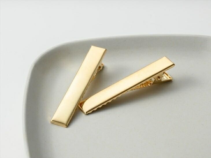 アンティーク ヘアセット用品 金属製クリップ12個とケースの