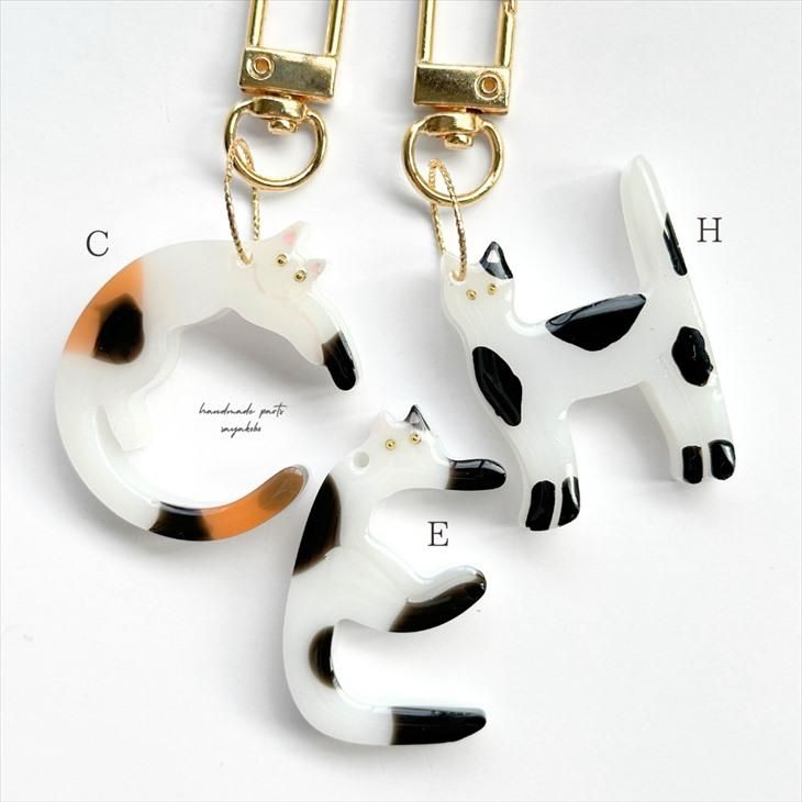 シリコンモールド アルファベット 猫 ネコ アクセサリー パーツ